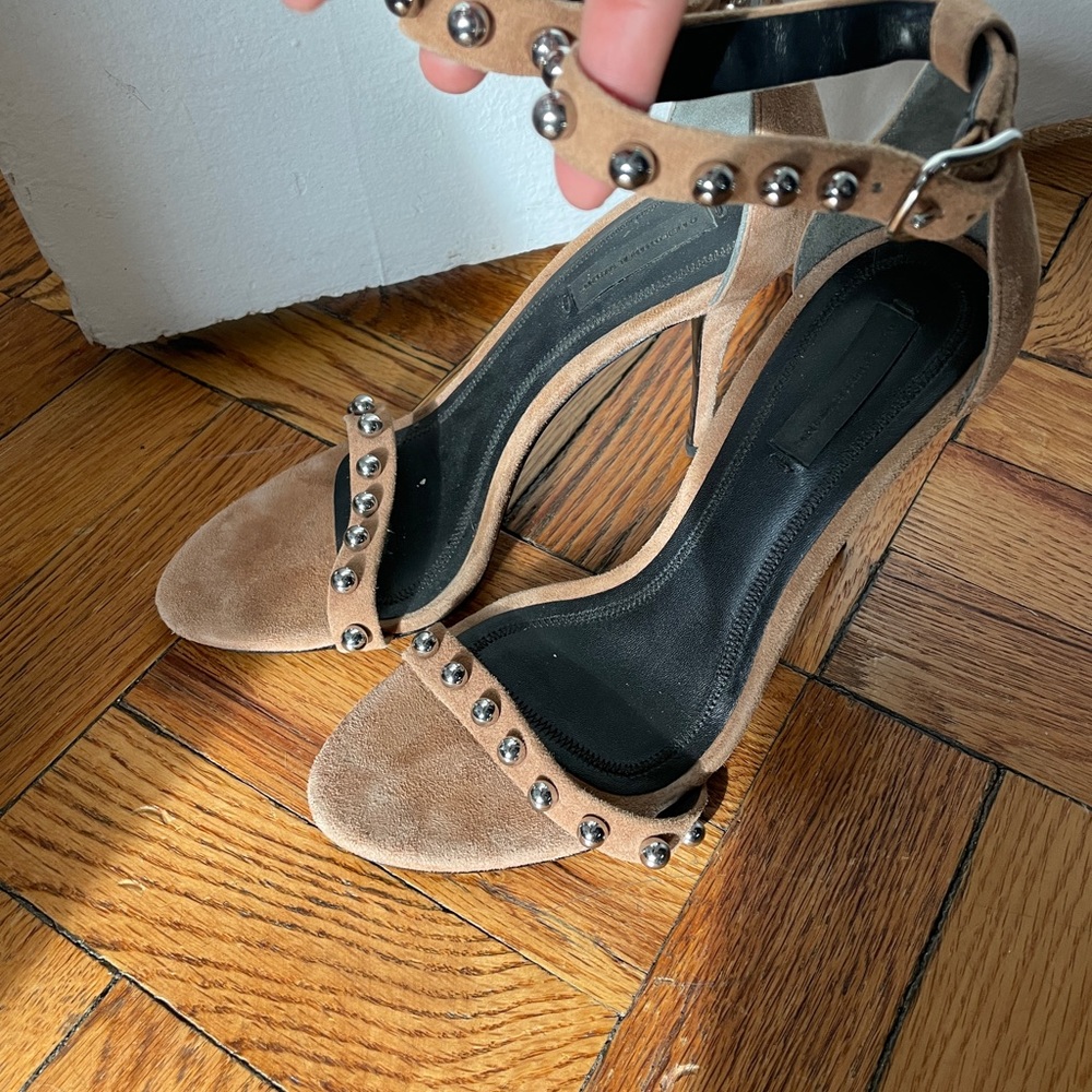 Suede studded heels by Alexander Wang.